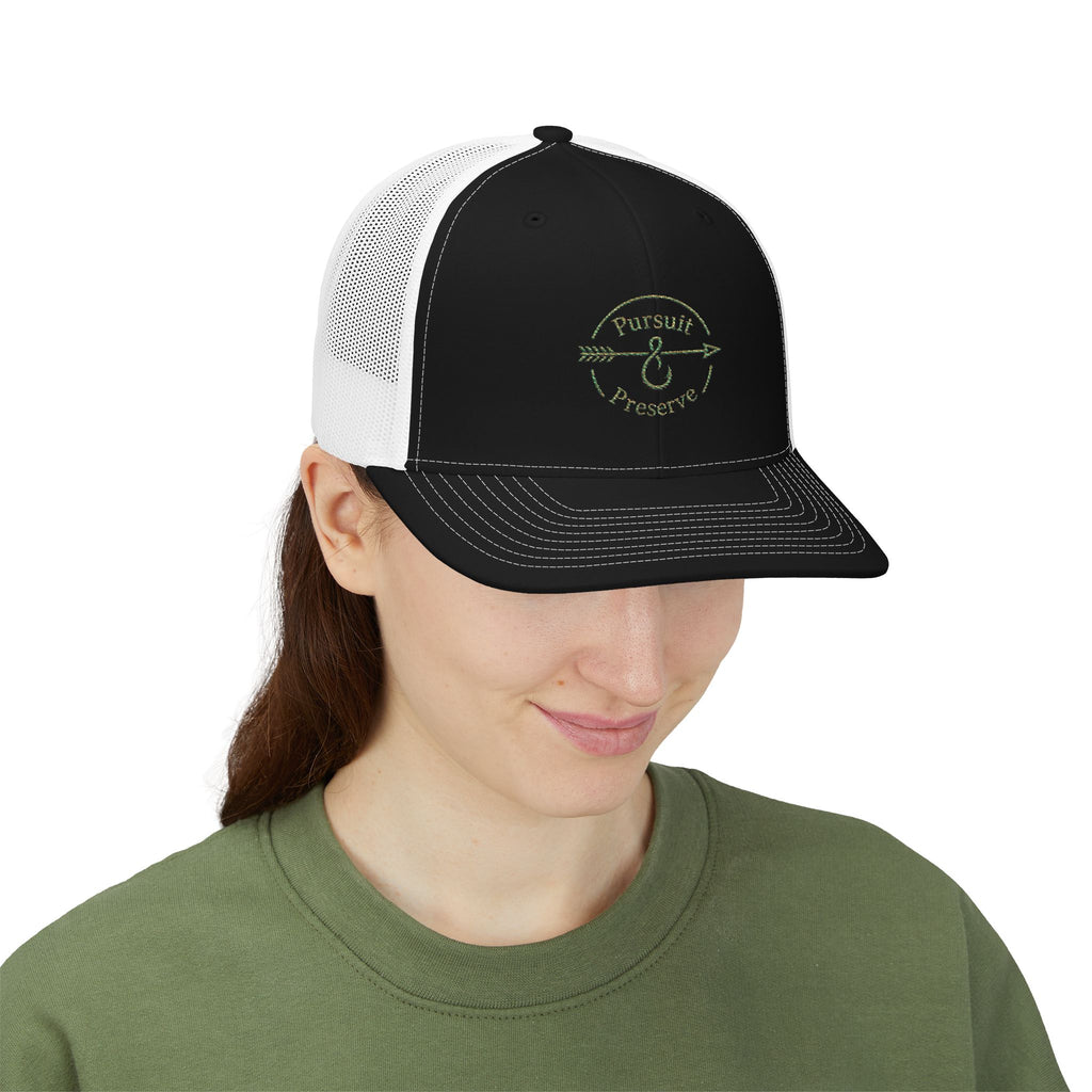 Pursuit & Preserve Embroidered Trucker Cap