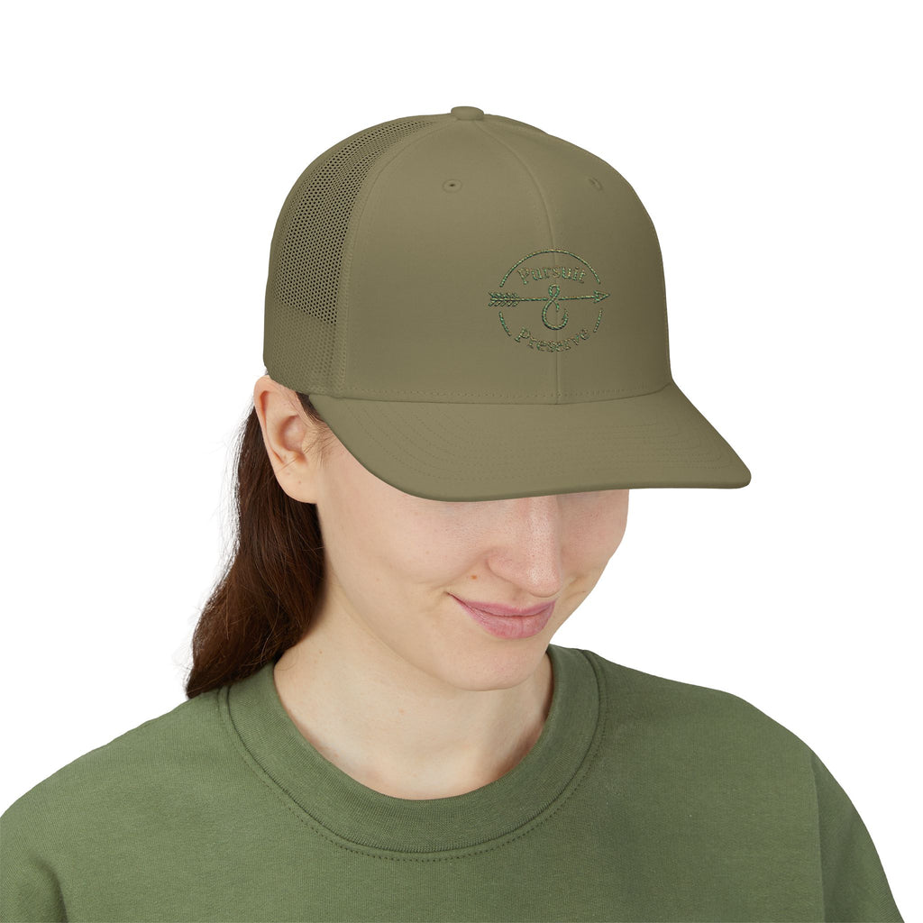 Pursuit & Preserve Embroidered Trucker Cap