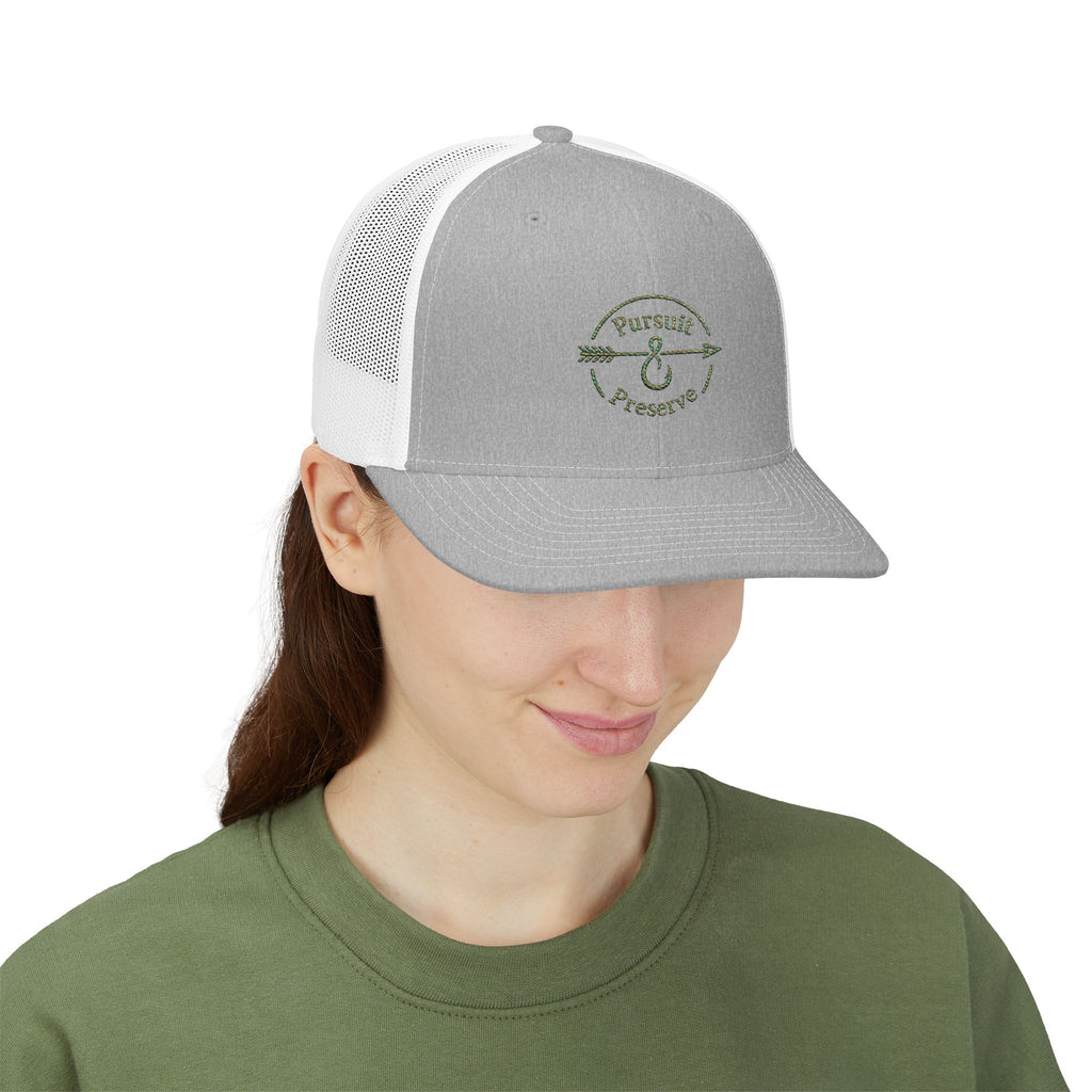 Pursuit & Preserve Embroidered Trucker Cap