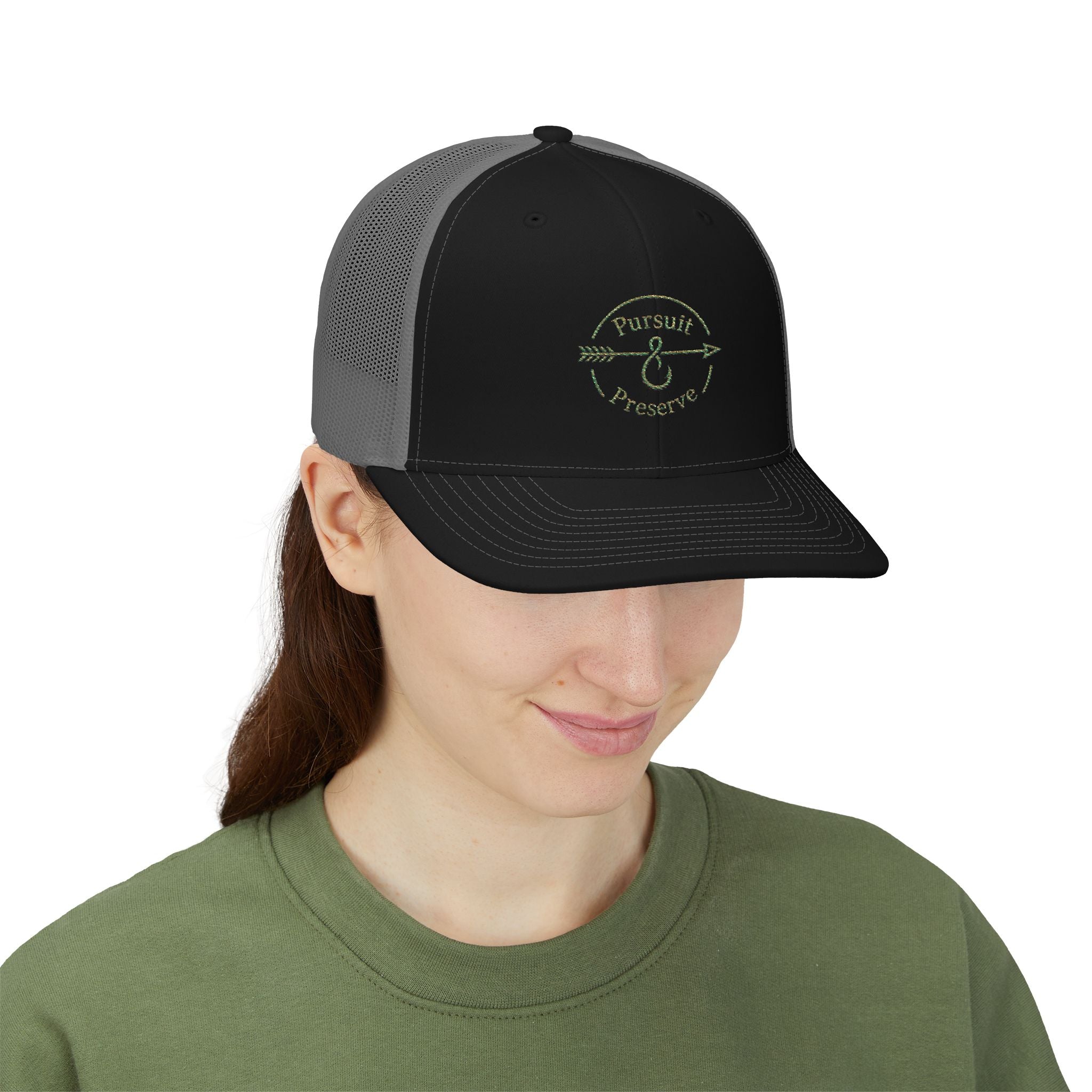 Pursuit & Preserve Embroidered Trucker Cap