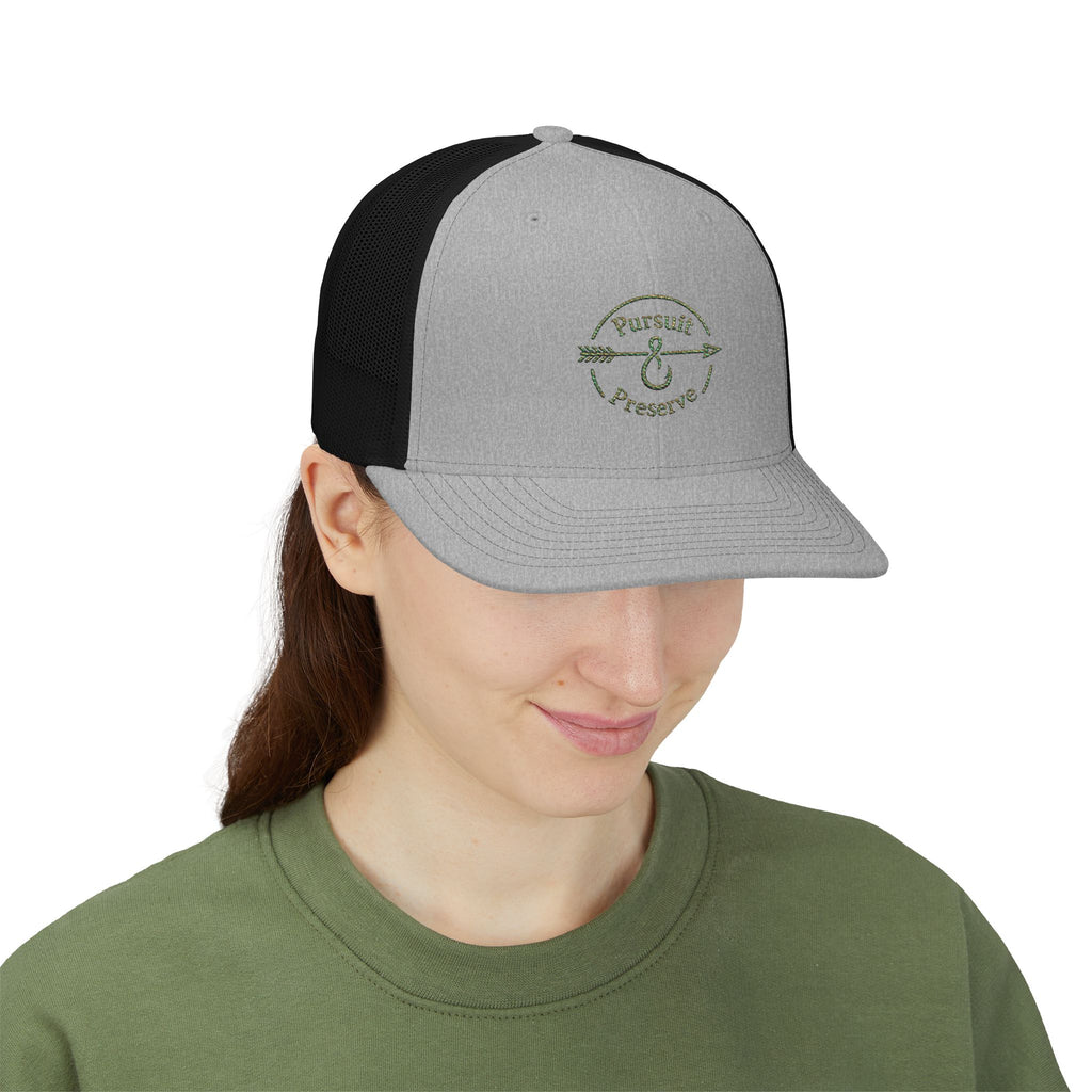 Pursuit & Preserve Embroidered Trucker Cap