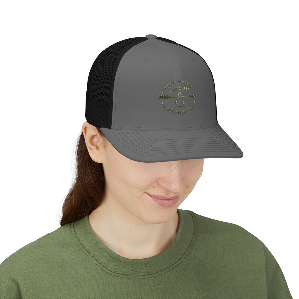 Pursuit & Preserve Embroidered Trucker Cap