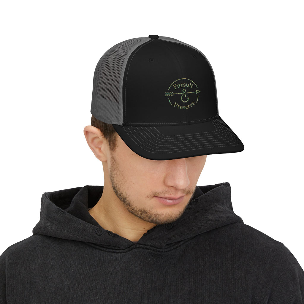 Pursuit & Preserve Embroidered Trucker Cap