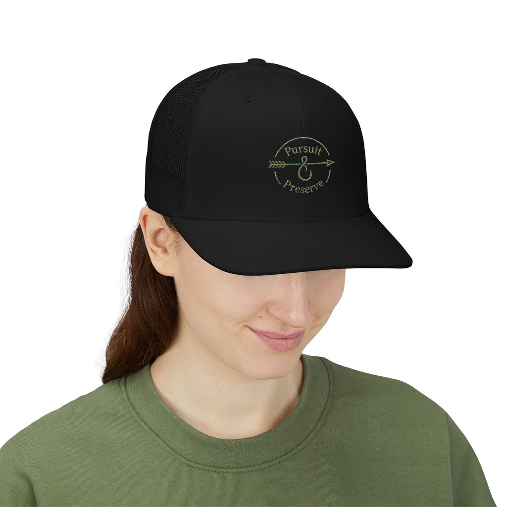 Pursuit & Preserve Embroidered Trucker Cap